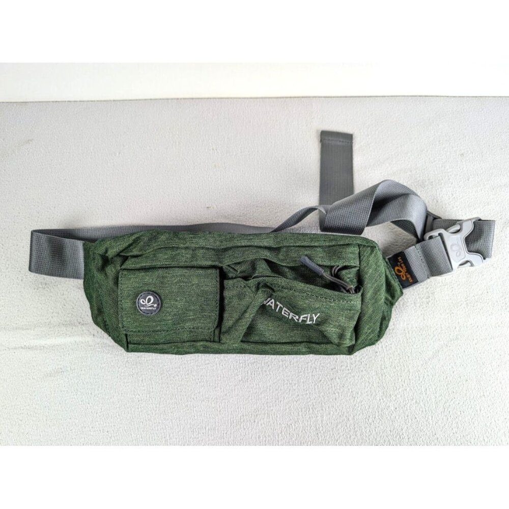 Waterfly Utility Water Resistant Fanny Pack Waist Belt Bag Hiking Training Green